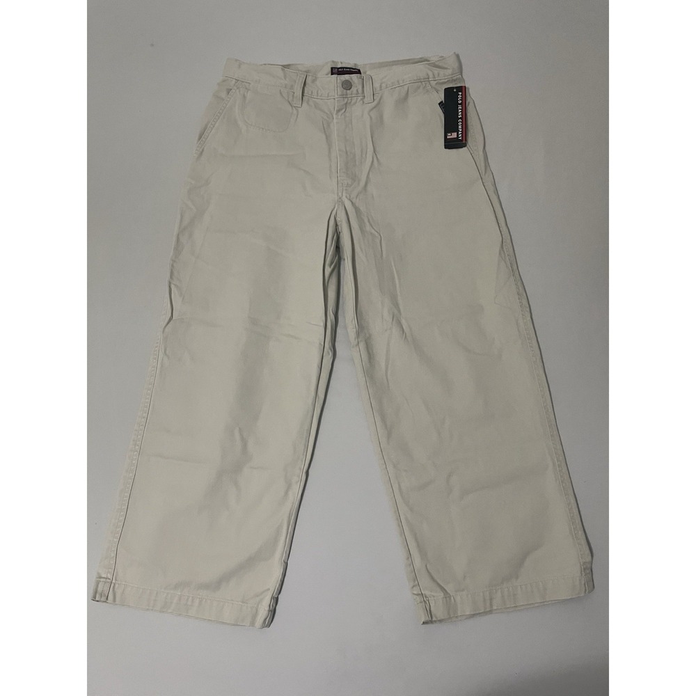 NWT Polo Jeans Co Ralph Lauren Capri Pants Womens‎ 8 White Size 12